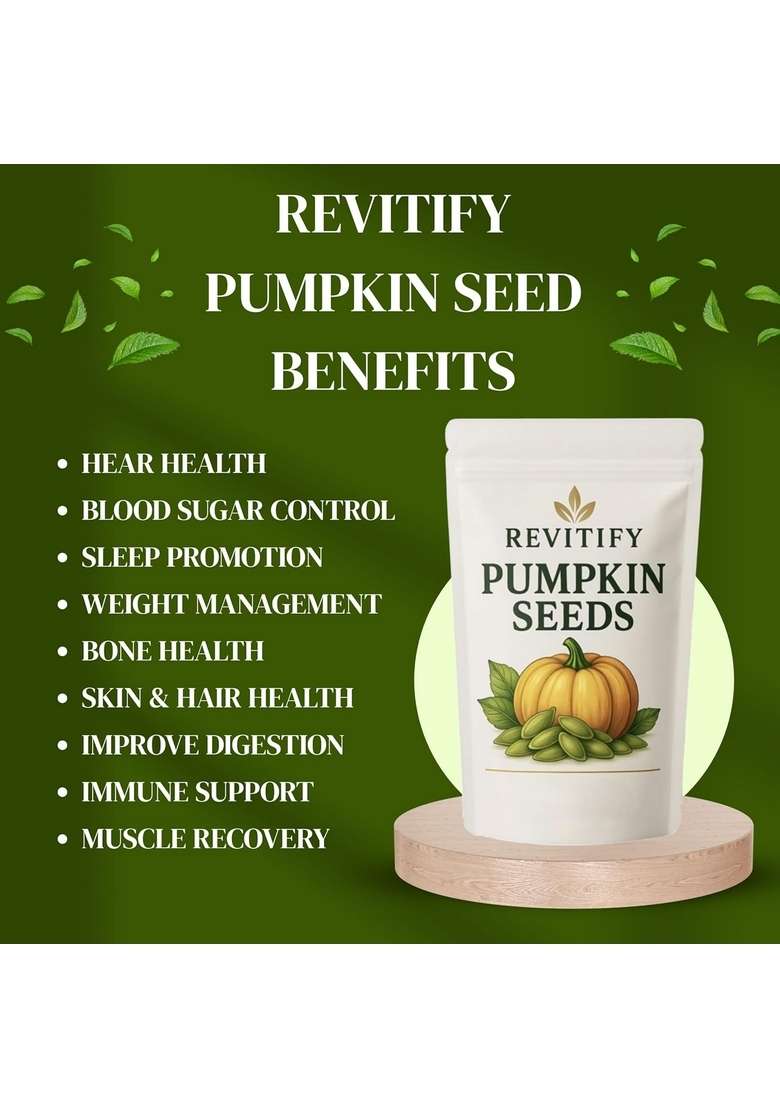 Revitify Pumpkin Seeds |200G High Protein Fibre | Superfood For Weight Management Best Immunity Heart Health - Indya