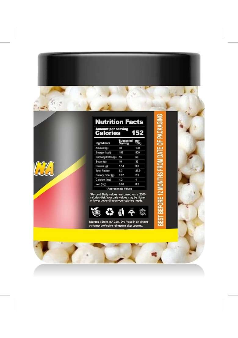 Mishiya Mart Phool Makhana | Fox Nuts Lotus Seeds |Phool |Natural Crunchy Fit For Fasting High Protein Rich In Fiber 1Kg - Indya