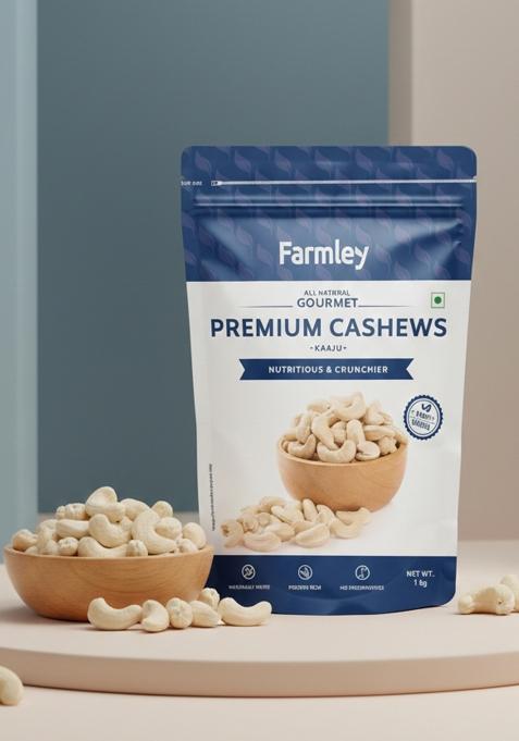 Farmley W320 Whole Cashews 1 Kg Value Pack | Premium Kaju Dry Fruits Crunchy Rich In Protein Nutritious Gluten Free Plant Based Of