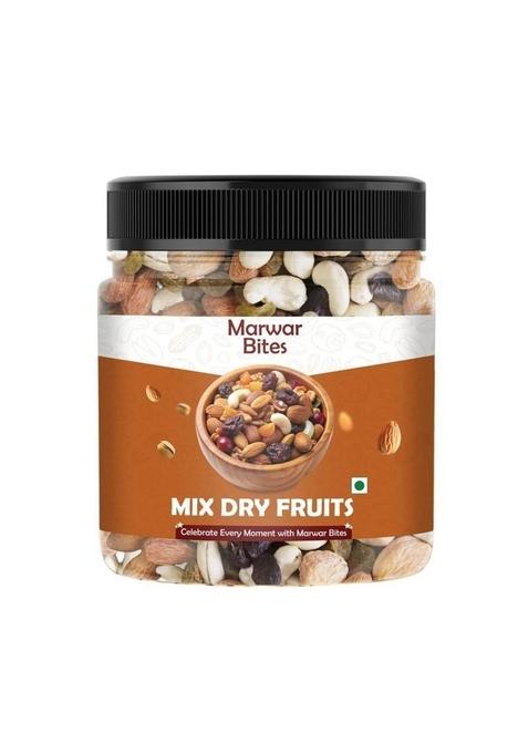 Marwarbites Panchmewa Mix Dry Fruit 500Gm | Healthy Mixed Nuts And Seed With Almonds Cashews Dates Pumpkin Seeds Candied Amla Reusable Jar Pack Of 1