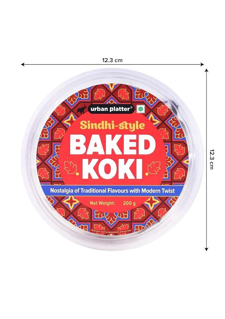 Urban Platter Baked Koki 200G Wheat Free Traditional Sindhi Style Snack - Indya
