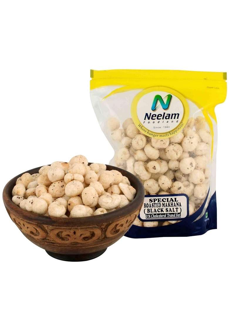 Neelam Foodland Roasted Makhana Black Salt 70G - Indya