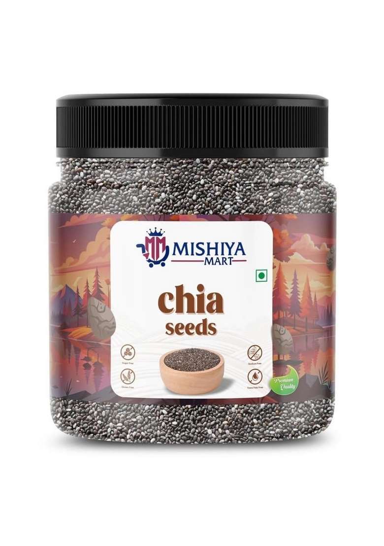 Mishiya Mart Chia Seeds For Weight Management | Rich In Calcium Protein Fibre Clean Eating Antioxidant 1Kg - Indya