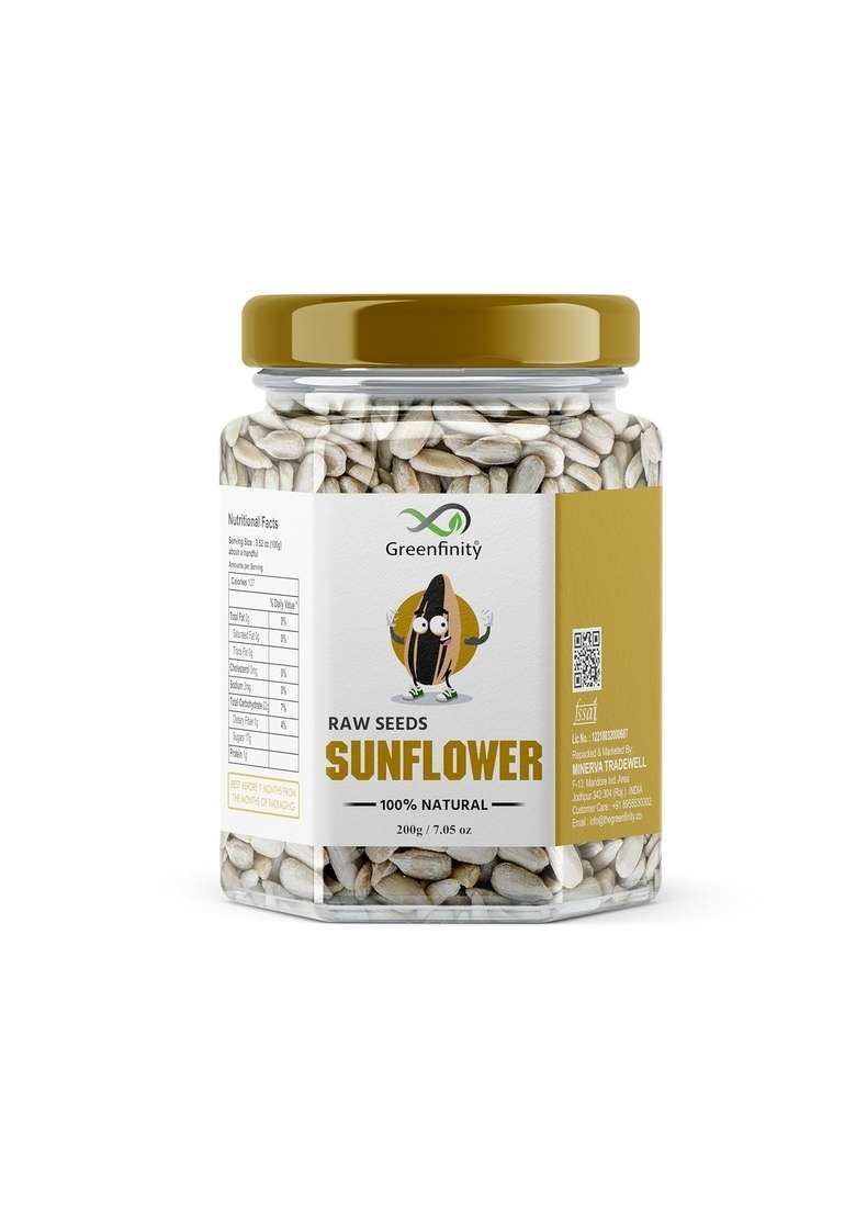 Greenfinity Healthy Seeds Combo Pack Pumpkin And Sunflower | Rich In Omega 3 Fiber Antioxidant Snacks For Salad Smoothies Weight Management Immunity Booster 200G Each - Indya