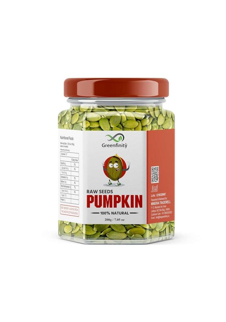 Greenfinity Healthy Seeds Combo Pack Pumpkin And Sunflower | Rich In Omega 3 Fiber Antioxidant Snacks For Salad Smoothies Weight Management Immunity Booster 200G Each - Indya