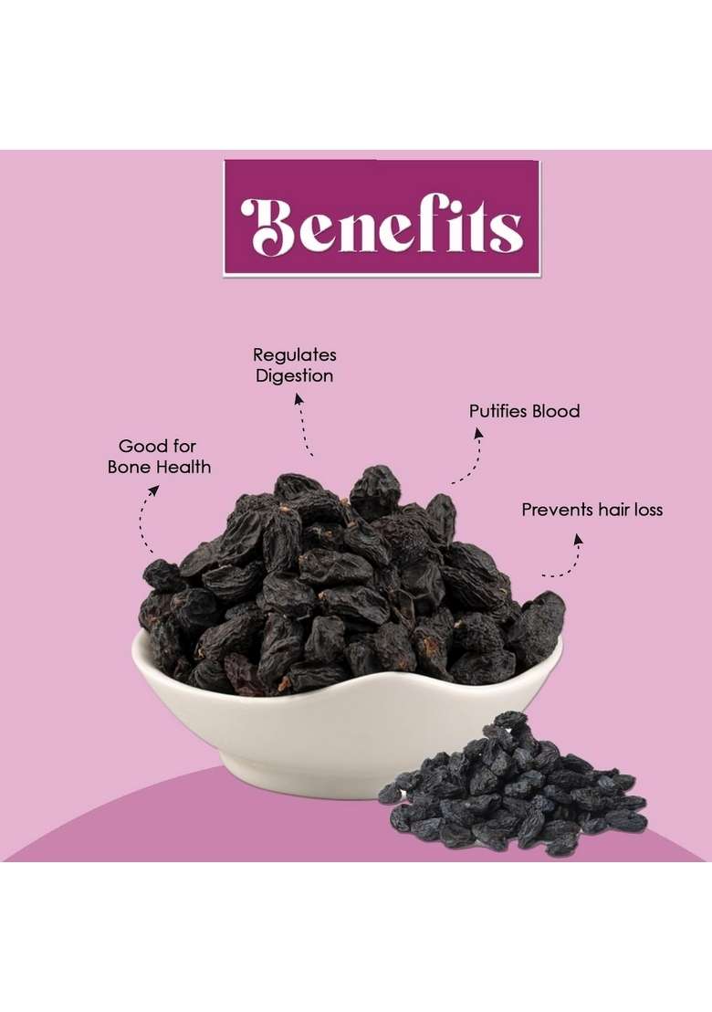 Horaira Nutz Black Raisins Raisins– Full Of Antioxidants Naturally Sweet And Soft For A Healthy Snack 250Gram Combo Pack 500G - Indya