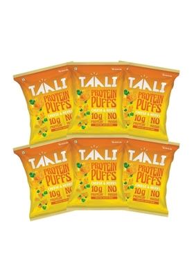 Taali Jowar Protein Puffs | 60 Gm Pack Of 6 Cheese Herbs Healthy Roasted Tasty Snacks Ready To Eat 100 Veg Gluten Free Products No Cholesterol Trans Fat