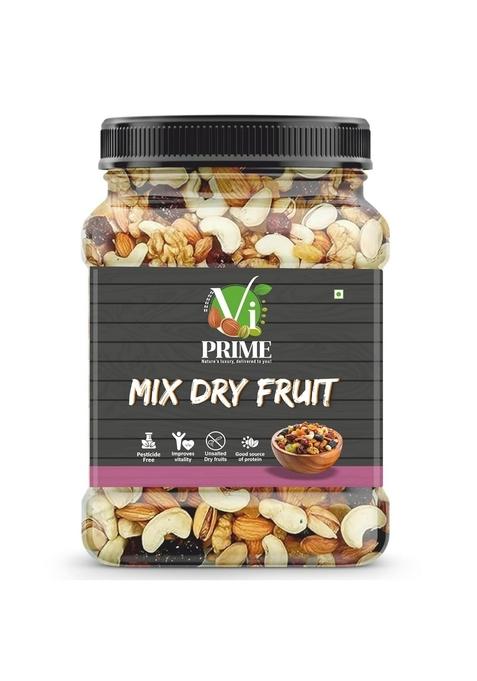 Vi Prime Premium Mix Dry Fruits 1000G | Unsalted Pesticide Free Almonds Cashews Raisins Dates And More Rich In Protein Fiber Antioxidants Healthy Snack For All Ages