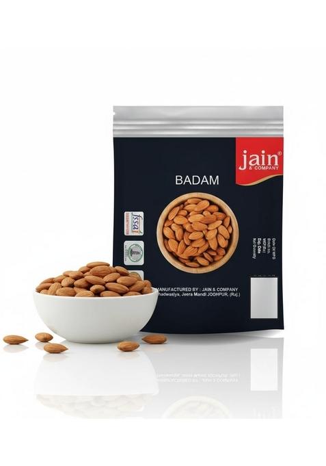 Jain Company Premium Badam Almonds | 100 Natural Crunchy High Protein Dry Fruits Rich In Fiber Vitamin E Antioxidants No Preservatives 500 Gm