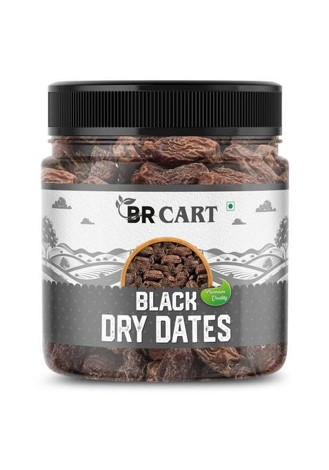 Br Cart Organic Black Dryy Dates | Kala Sukha Khajoor Kali Kharak Chuhara 250 Gram