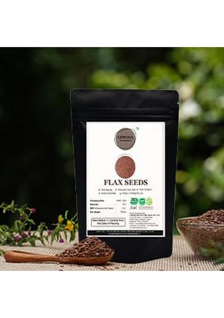 Lewisia In Organics Premium Flax Seed 180 Grams Nutrient Rich Omega 3 Superfood For Heart Health Digestive Support Skin Nourishment Or Smoothies Baking Daily Wellness Boost High Fiber Content - Indya