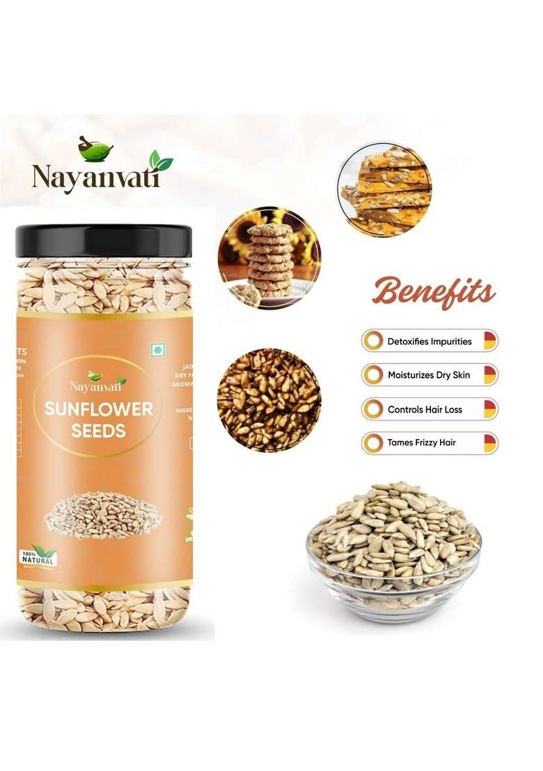 Nayanvati Raw Seeds Combo Pack – Muskmelon Watermelon Pumpkin Sunflower 100G Each Total 400G High Protein Healthy Snack - Indya