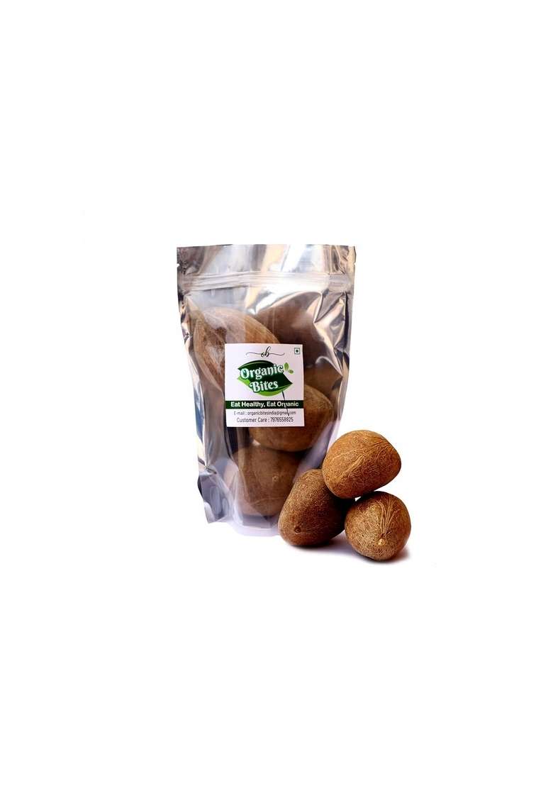 Organic Bites Dry Whole Coconut I Gota Nariyal Medium Tiptur 400 Gm - Indya