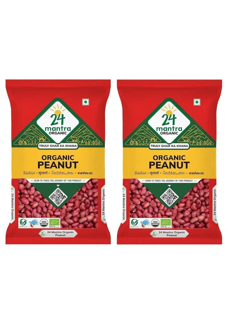 24 Mantra Organic Raw Peanut 500G Pack Of 2 - Indya