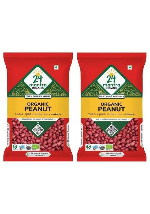 24 Mantra Organic Raw Peanut 500G Pack Of 2
