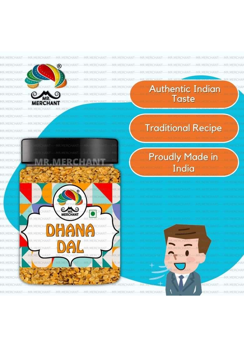 Mr Merchant Roasted Dhana Dal 300G Split Coriander Seeds Mildly Salted - Indya