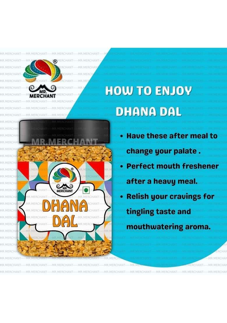 Mr Merchant Roasted Dhana Dal 300G Split Coriander Seeds Mildly Salted - Indya