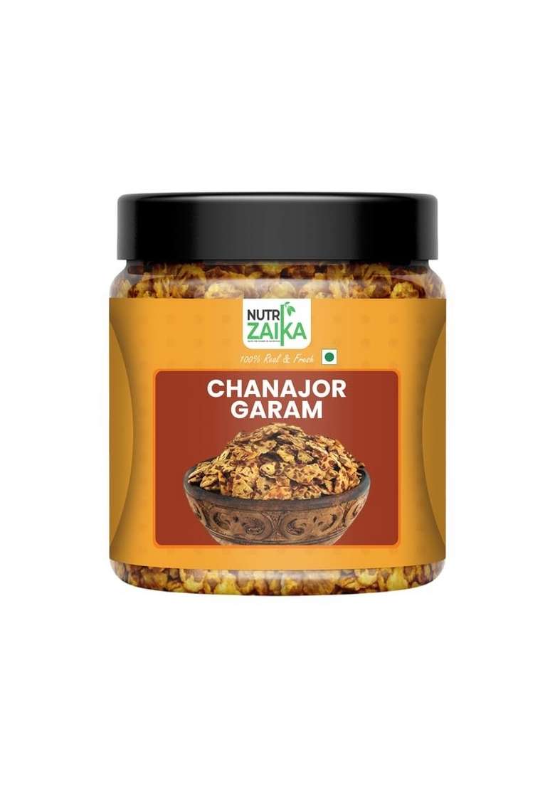 Nutrizaika Chana Jor Garam | Spicy Crunchy Roasted Snack High Protein Fiber Traditional Indian Namkeen |1Kg - Indya