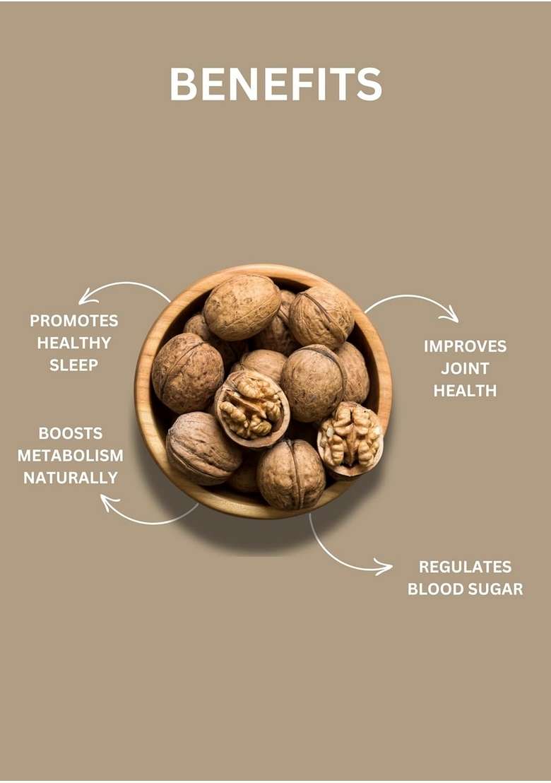 Arctic Dryfruits Kashmiri Walnuts Inshell 500G | Quality In Shell Whole Fresh Natural Premium Akhrot Giri Rich Omega 3 Protein And Antioxidants - Indya