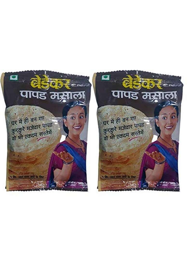 Bedekar Arvachin Papad Masala 200 Grams 100 X 2 Nos - Indya