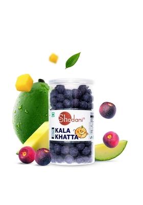 Shadani Kala Khatta Candy 250G Can | Tangy Spicy Sweet Chewy Indian Traditional Street Style Flavor