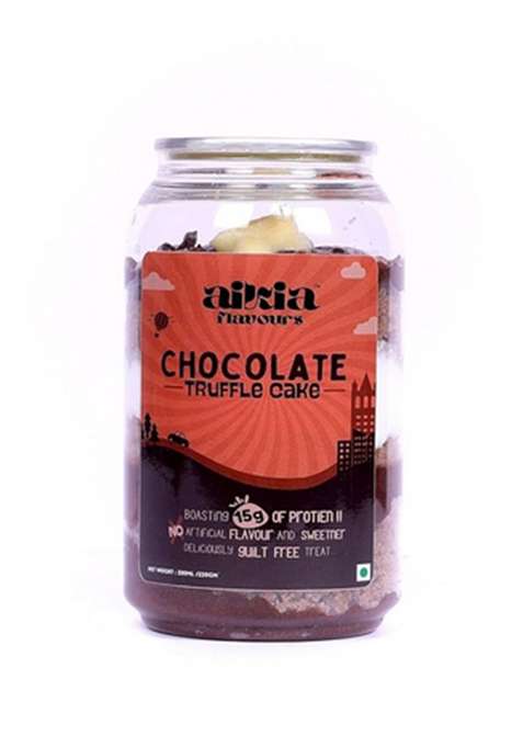 Aikia Flavours Truffle Chocolate Cake | 330Ml Can Premium In A – Rich Decadent Flavor Palm Oil Trans Fat Free No Artificial Sweeteners Ready To Eat Long Shelf Life Diet Friendly Dessert