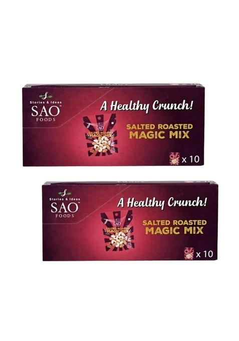 Stories Ideas Sao Foods Salted Roasted Magic Mix – 200G 20 Mini Packs | Healthy Trail With Almonds Cashews Pistachios 3 Superfoods In 1 Dry Fruits Mixed Nuts Snack For Kids Adults