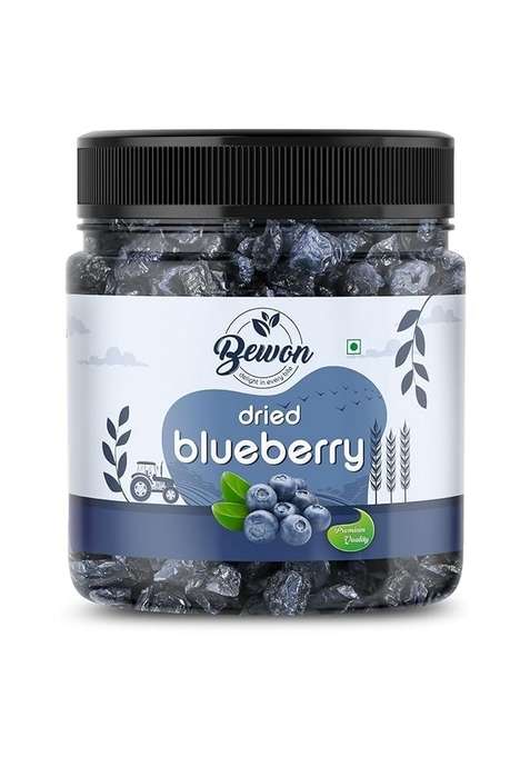 Bewon Organic Dried Blueberries Without Sugar | Whole Naturally Sweet High In Antioxidants Fiber Healthy Snack Blueberry Superfood Premium Dry Fruit 500G