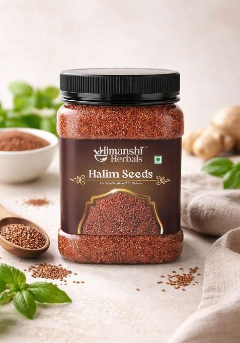 Himanshi Herbals Halim Seeds Garden Cress – Aliv Haleem Jar Pack | Rich In Iron Fibre Weight Management Hair Growth Support Grown India Ideal For Diwali Gifting 1Kg