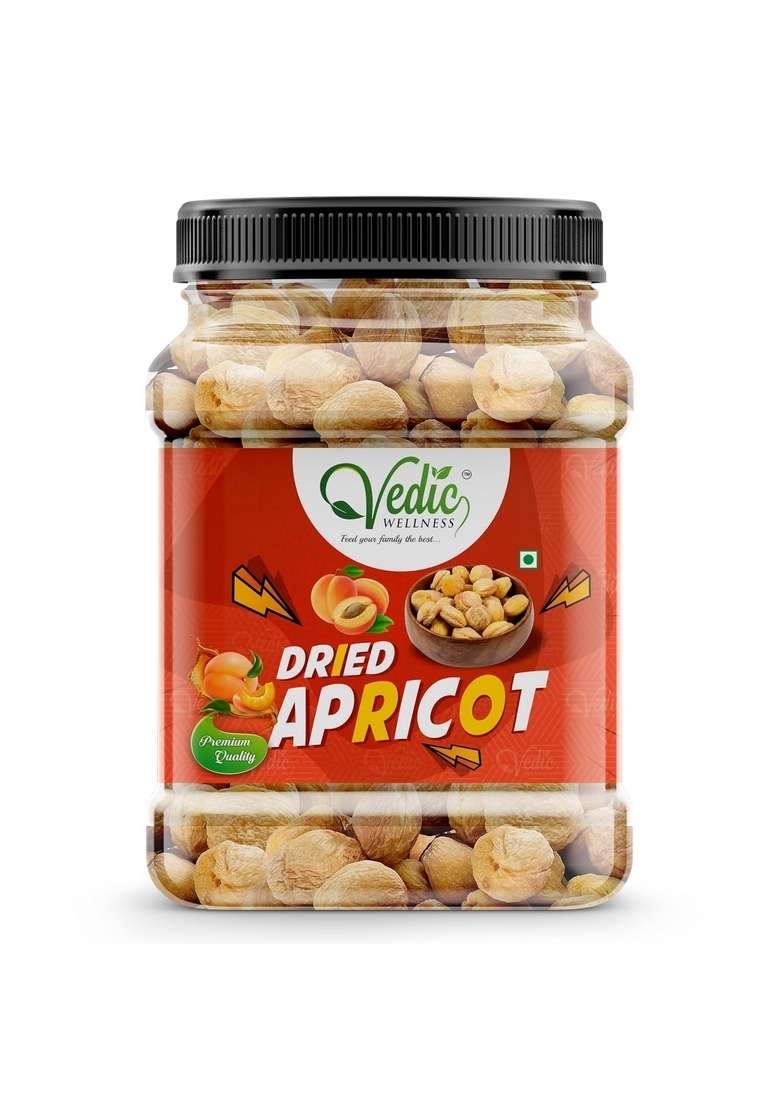 Vedic Wellness Dried Apricots | Sun No Added Sugar Gluten Free Vegan Plant Based Non Gmo Turkish Dry Fruits 1Kg - Indya