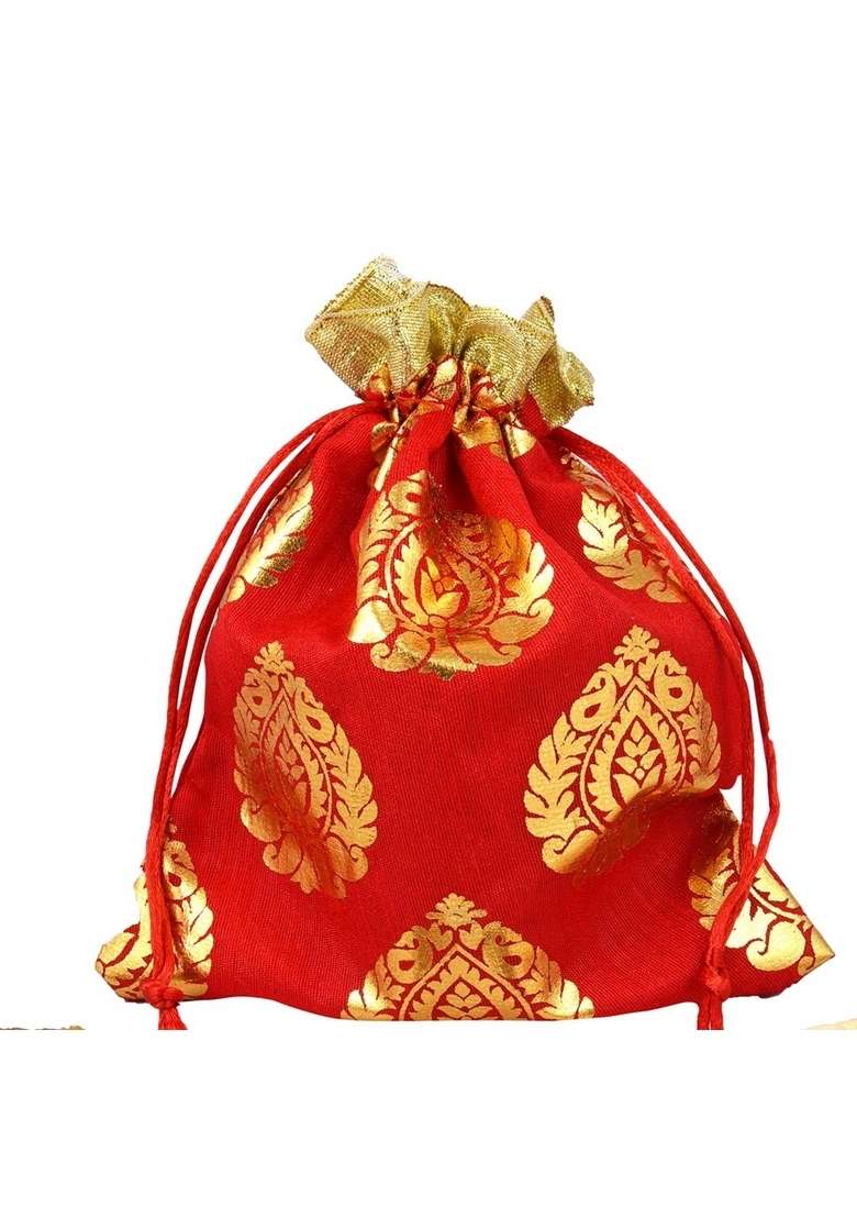 Mantouss Bhai Dooj Gift Hamper Tikka For Brother Tika Thali Set Roli Chawal Platter Akhrot Walnut In A Designer Potli Puja Chandan - Indya