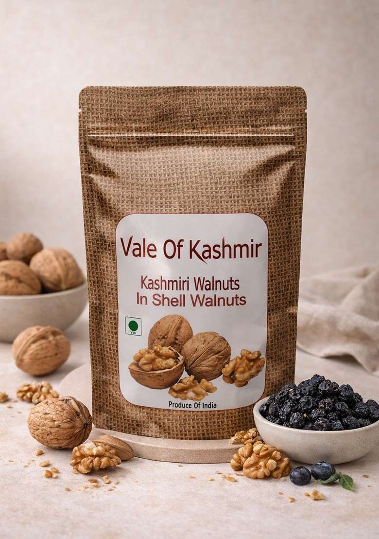 Vale Of Kashmir Walnut In Shell 1 Kg Walnuts With Fresh Tasty Indian Akhrot Sabut - Indya
