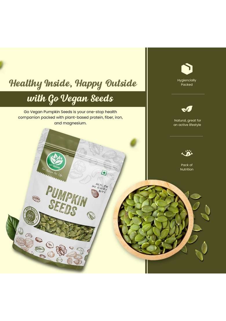 Go Vegan Pumpkin Seeds For Eating 900Gm - Indya
