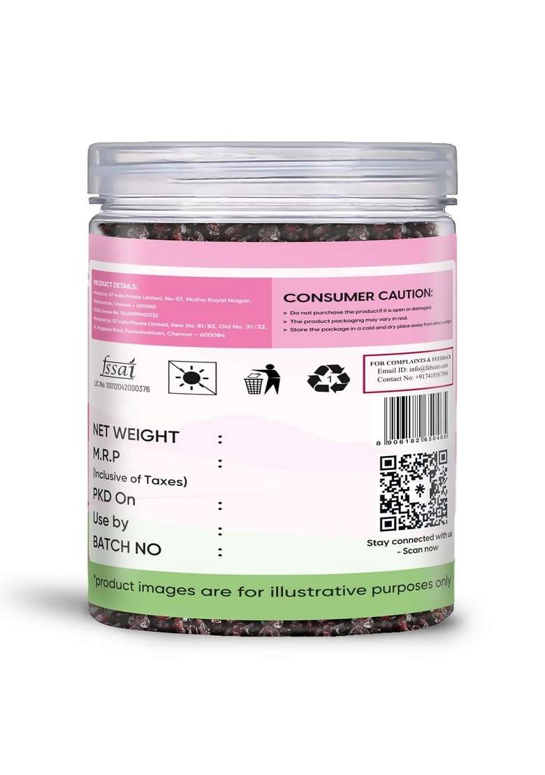 Fabeato Premium Dried Cranberries 250G Cranberry Healthy Snack For Kids And Adults Sweet Sliced Rich In Antioxidants Fiber No Preservatives - Indya