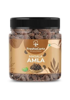 Freshocartz Masala Amla Candy | Spicy Salted Digestive Coating Soft Fresh Pods With More Less Indian Gooseberry Chatpata Jar Pack 300G Of 1