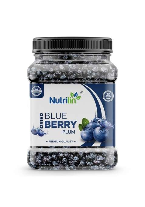 Nutrilin Dried Blueberry Plum 400G Natural Healthy Snack Sweet Tangy Fruit Antioxidant Rich Gluten Free Airtight Jar