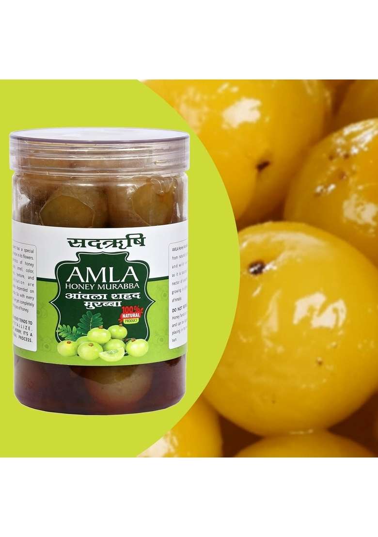 Sadrishi Organic Natural Honey Amla Murabba 100 Pure Fresh With Homemade Taste Healthy 500G - Indya