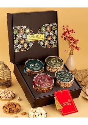 Hyperfoods Hyperfoods® Christmas Gift 495 Grams Dry Fruits Hamper Cashews Almonds Raisins Pistachios New Year Gifts Dryfruit Box Happy Combo Pack Dryfruits