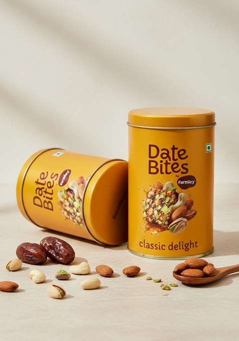 Farmley Classic Date Bites 200 G Pack Of 2 I Dates Barfi Made With Pista Cashews Almonds Honey And Pure Ghee Dry Fruits Nuts Healthy Sweets Gluten Free No Added Sugar