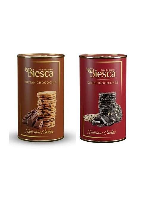 Biesca Premium Handmade Besan Chocochip Cookies 170G And Dark Choco Oats 160G Combo Pack Delicious Crunchy Nut Biscotti Gift Packs No Maida Preservatives Free Biscuits