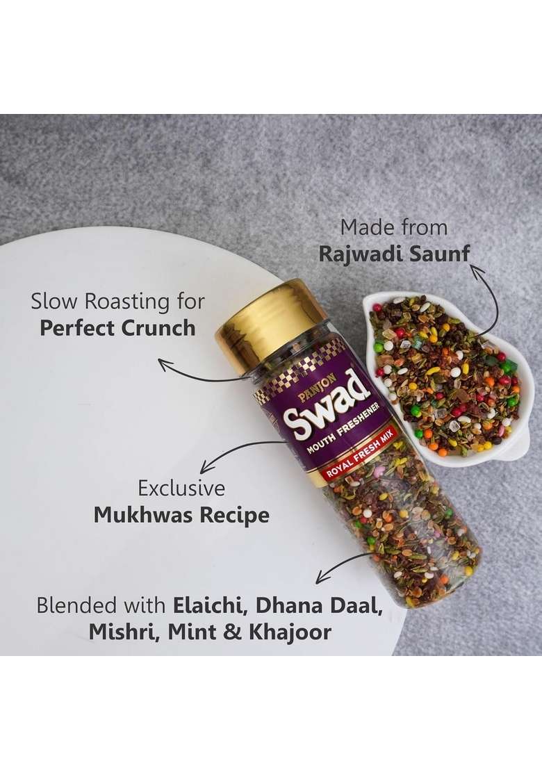 Panjon Swad Mouth Freshener Royal Fresh Mix Mukhwas 1Bottles 110 G - Indya