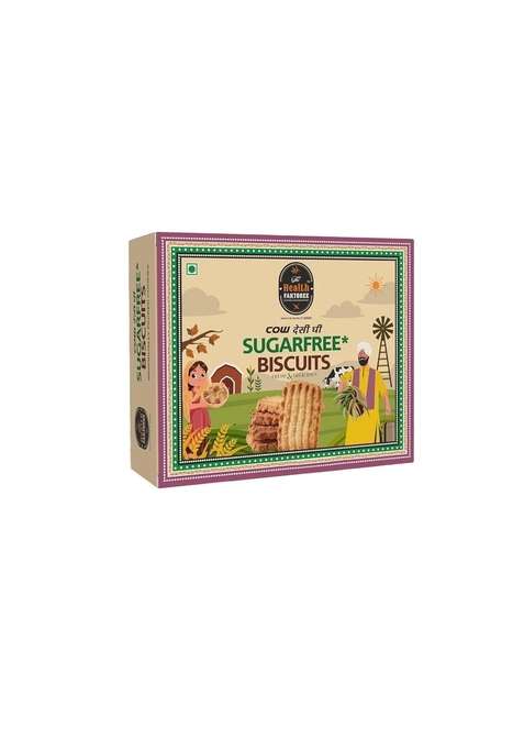 The Health Faktoree Cow Desi Ghee Sugar Free Cookies Biscuits | Healthy Snack For Diabetics Natural Preservatives Ginni Food Diabetic Snacks 150 G