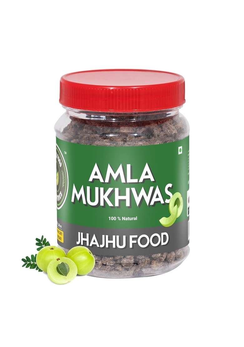 Jhajhu Foods Natural Amla Mukhwas | 200G Infused With The Goodness Of Indian Gooseberry Traditional Post Meal Digestive Mouth Freshener Hygienically Processed No Preservatives - Indya