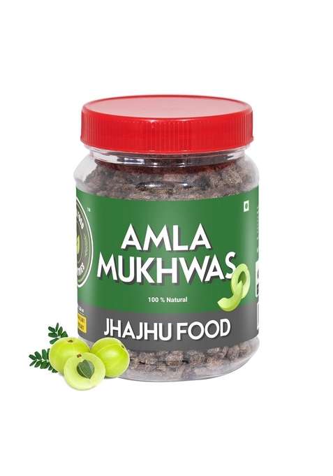 Jhajhu Foods Natural Amla Mukhwas | 200G Infused With The Goodness Of Indian Gooseberry Traditional Post Meal Digestive Mouth Freshener Hygienically Processed No Preservatives