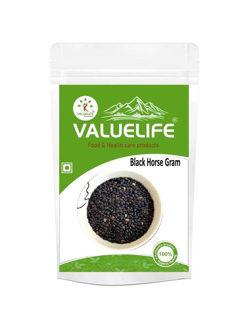 Value Life Essentials Black Horse Gram 490 G - Indya