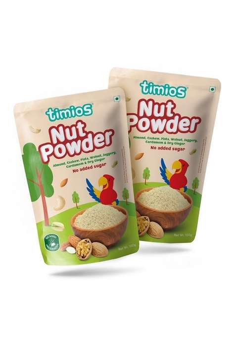 Timios Vitamin And Mineral Rich Nut Powder |Made With Jaggery For Sweetness |Rich In Anti Oxidants |For Kids Adults|Pack Of 2 | 100G Each