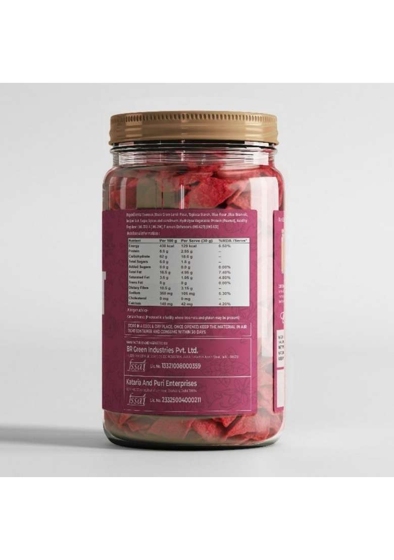 Grainzz Beetroot Chips Chatpata Masala | Healthy Veggie Snack High Fibre Zero Trans Fat No Palm Oil Kids Tiffin Office Crunchy Vegetable 2 Jars 150G X Indian Clean Snacking - Indya
