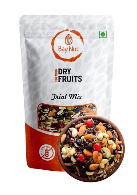 Bay Nut Superfood Premium Trailmix 12In1 500 Gm Almond|Cashew|Raisins|Black Raisins|Pumpkin|Sunflower|Flax Seeds|Healthy Snack|Nuts And Dry Fruits Blueberries Canberry Seed For Eating Protinmix