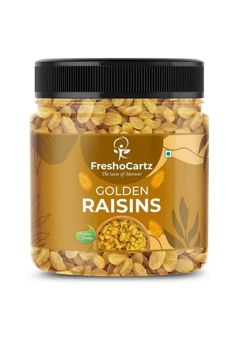 Freshocartz Premium Golden Raisins | Dried Grapes Daakha Daakh Kismis Dakh Healthy Dry Fruit Jar Pack 1Kg Of 1