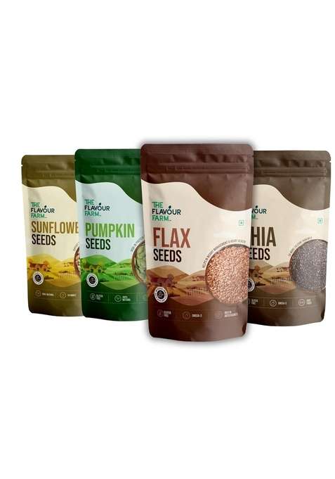 The Flavour Farm Raw Mixed Seeds Combo 400G Pumpkin Sunflower Flax Chia Superfood For Health